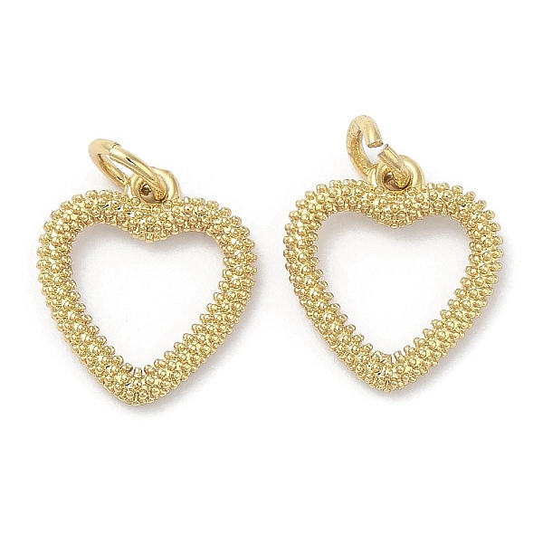 

PandaHall Rack Plating Brass Charms, Long-Lasting Plated, Cadmium Free & Lead Free, with Jump Ring, Heart, Real 18K Gold Plated, 14x12x12mm...