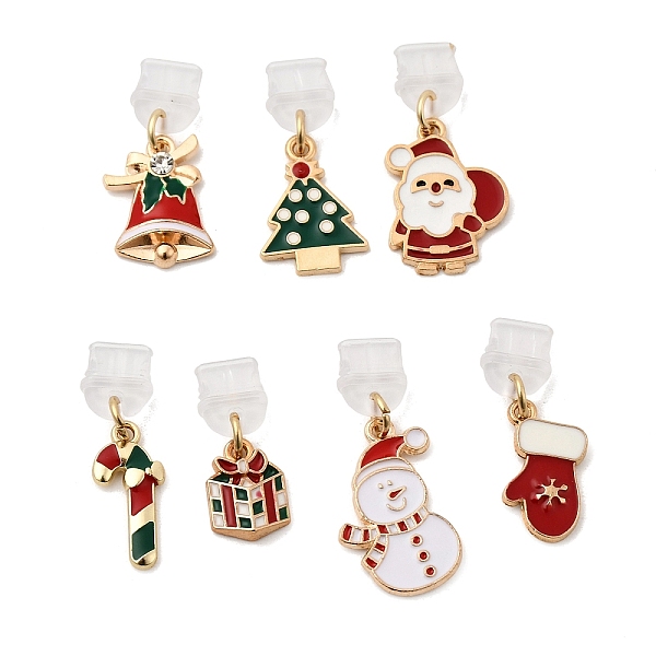 クリスマステーマの合金エナメルチャーム携帯ストラップ