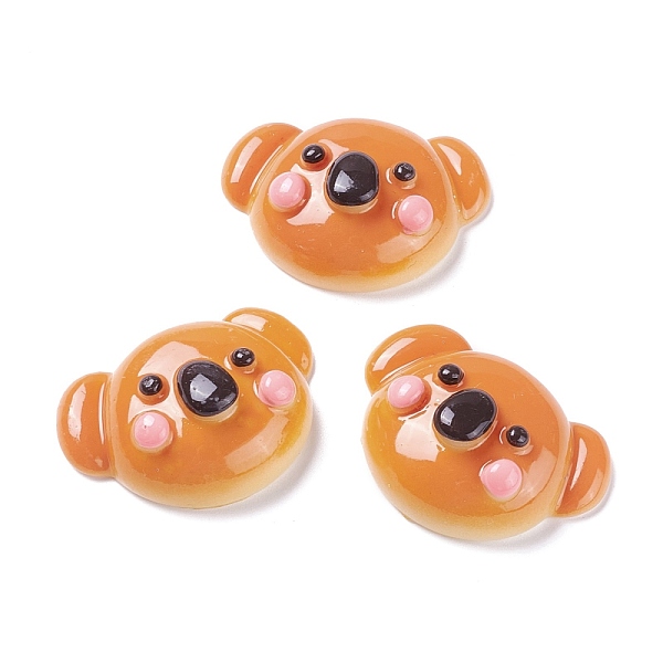 

PandaHall Resin Decoden Cabochons, Koala Bread, Dark Orange, 24.5x35x13.5mm Resin Food