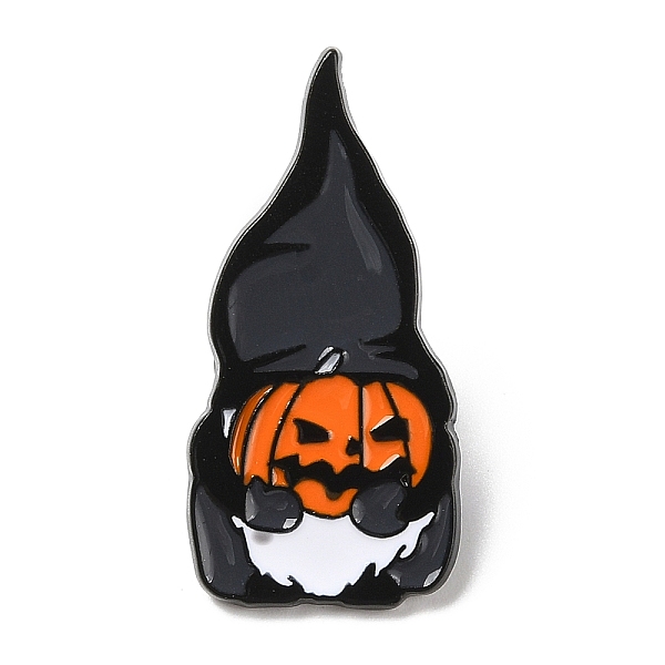

PandaHall Halloween Theme Alloy Enamel Brooch, Dwarf Pin for Backpack Clothes, Pumpkin, 30x15x1.5mm Alloy+Enamel Pumpkin