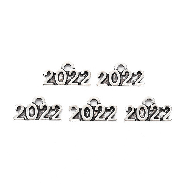 

PandaHall Rack Plating Tibetan Style Alloy Pendants, Cadmium Free & Lead Free, Number 2022, Antique Silver, 8x15x1mm, Hole: 2mm Alloy Number