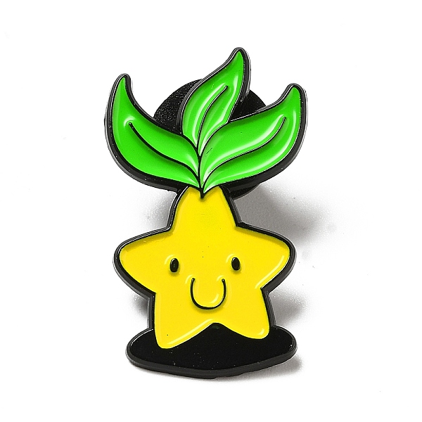 

PandaHall Gold Star Enamel Pin, Electrophoresis Black Plated Alloy Brooch for Backpack Clothes, Leaf Pattern, 28.5x17.2x1.3mm Alloy+Enamel...