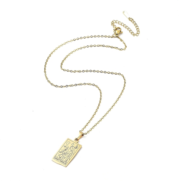 

PandaHall Rectangle with Twelve Constellations Pendant Necklaces, 304 Stainless Steel Cable Chains Necklaces, Golden, Sagittarius, 15.98...