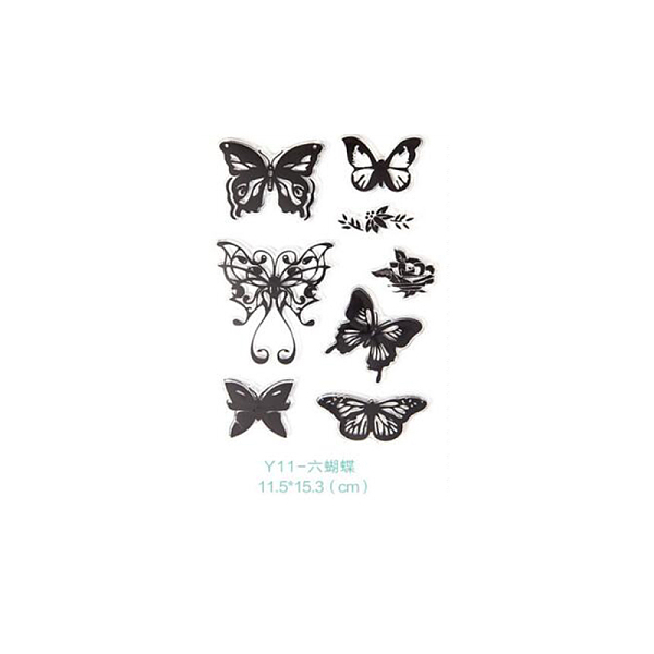 

PandaHall Silicone Stamps, for DIY Scrapbooking, Photo Album Decorative, Cards Making, Stamp Sheets, Butterfly Pattern, Clear...