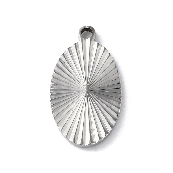 

PandaHall 304 Stainless Steel Pendants, Oval Charm, Stainless Steel Color, 22.5x13x1.9mm, Hole: 1.6mm 304 Stainless Steel Oval