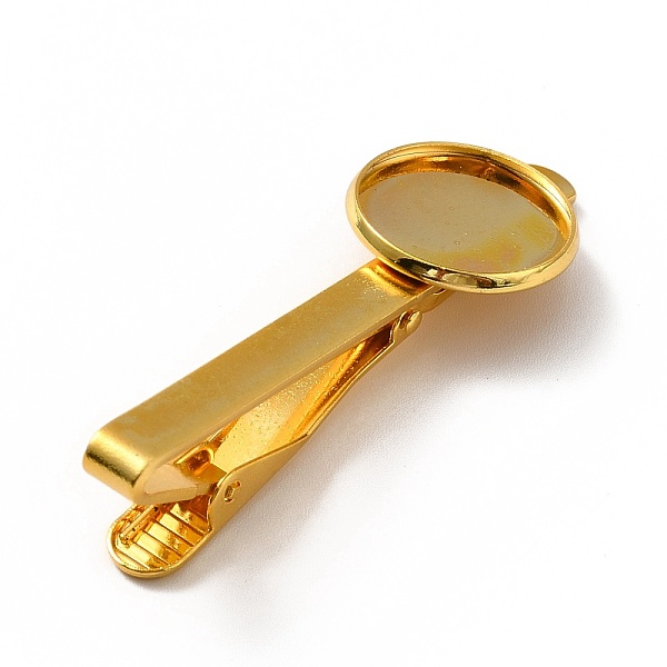 

PandaHall Brass Tie Clip Cabochon Settings, Golden, 54x17.5x13.5mm, Tray: 16.1mm Brass Others