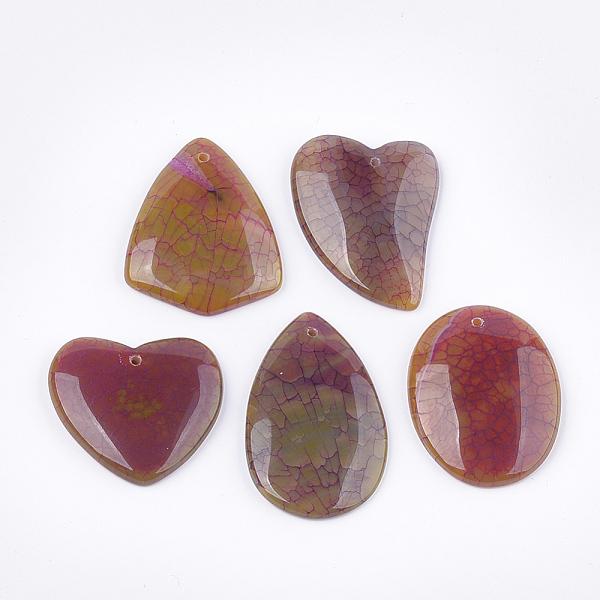 Natural Fire Agate Pendants