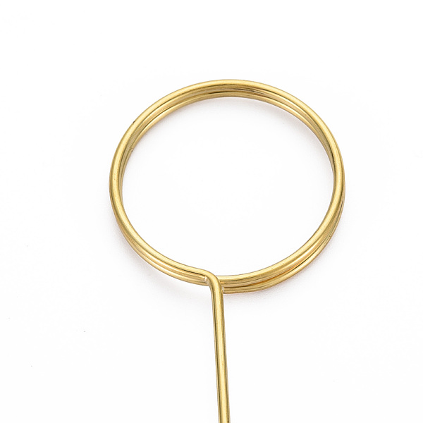 

PandaHall Ring Shaped Steel Wire Name Card Clip Holder, Table Memo Holder, for Weddings Birthday Party Decorations, Golden, 335x30x3mm Steel...