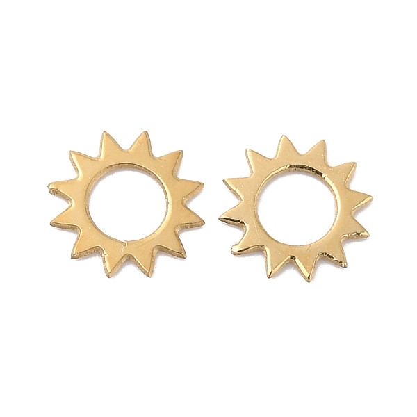 

PandaHall Ion Plating(IP) 304 Stainless Steel Linking Rings, Sun, Real 14K Gold Plated, 6x0.1mm, Inner Diameter: 3mm Stainless Steel Sun