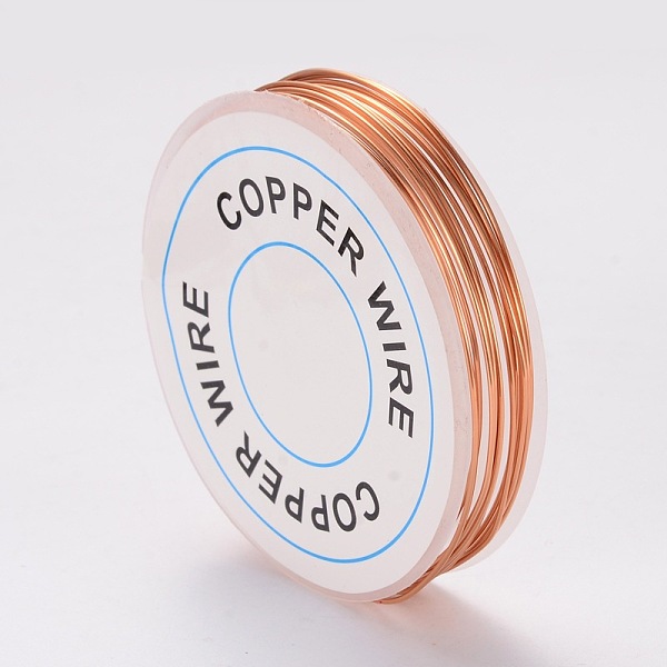 

PandaHall Round Copper Jewelry Wire, Raw(Unplated), 20 Gauge, 0.8mm, about 9.84 Feet(3m)/roll Copper Round Brown