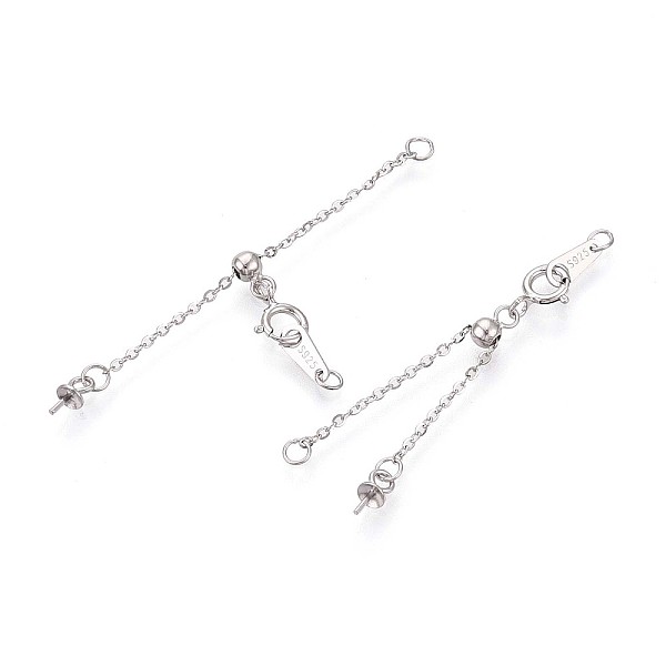 925 Sterling Silver Cable Chain Extenders
