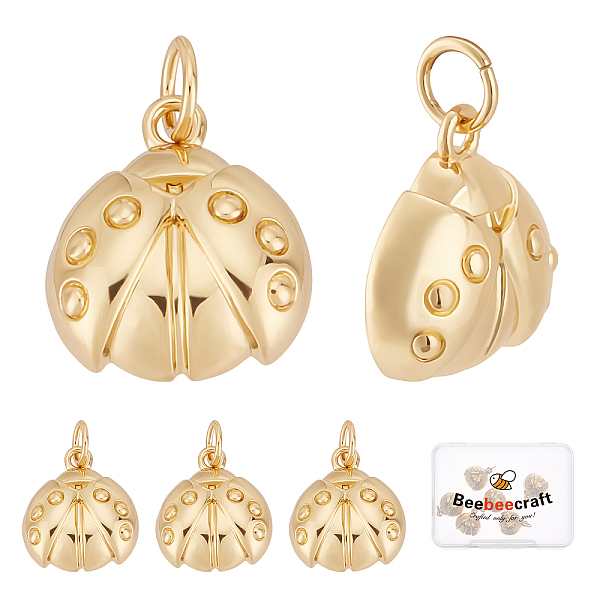 

PandaHall Beebeecraft 1 Box 8Pcs Ladybug Charms 18K Gold Plated Flying Animal Ladybirds Insect Charm for DIY Bracelet Necklace Keychain...