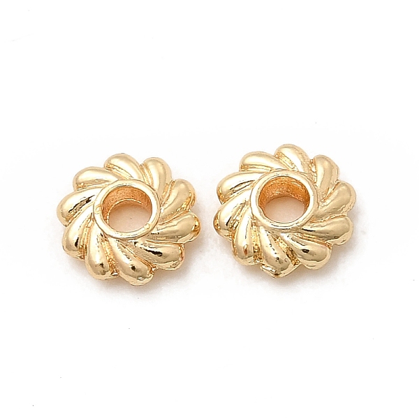 

PandaHall Rack Plating Alloy Beads, Long-Lasting Plated, Cadmium Free & Lead Free, Flower, Real 14K Gold Plated, 5x1.5mm, Hole: 1.2mm Alloy...