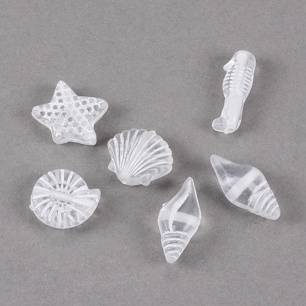 

PandaHall Craft Style Transparent Acrylic Charms, Mixed Shapes, Clear, 11~16.5x6~13x4~5.5mm, Hole: 1mm Acrylic Mixed Shapes Clear