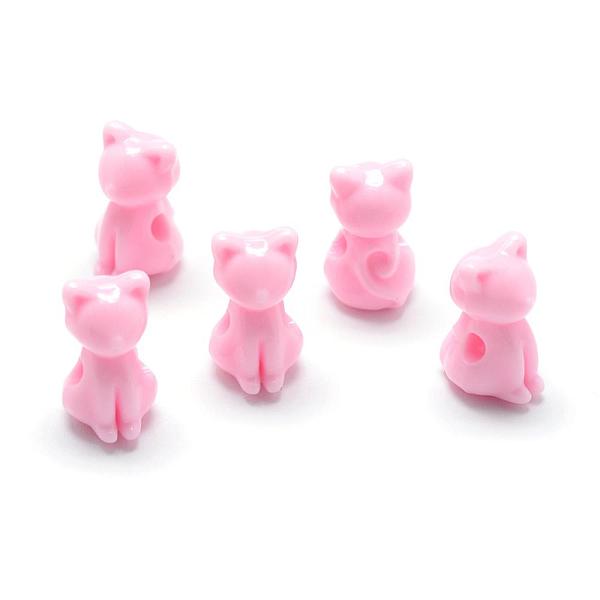 

PandaHall Opaque Acrylic Kitten Beads, Cat, Pink, 14.5x8.5x9.5mm, Hole: 2.5mm, about 860pcs/500g Acrylic Cat Shape Pink