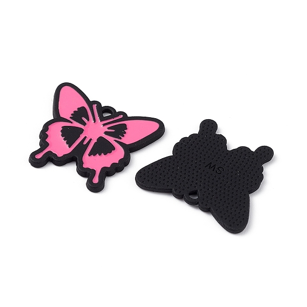 

PandaHall Spray Painted Alloy Pendants, Butterfly Charm, Pink, 19.5x21.5x1.5mm, Hole: 1mm Alloy Butterfly Pink
