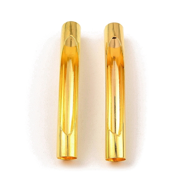 

PandaHall Brass Tube Beads, Hollow Curved Tube, Golden, 46x6mm, Hole: 5.5mm Brass Tube