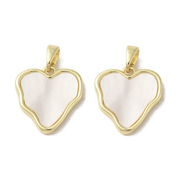 

PandaHall Brass Pave Shell Pendants, Geometric Charms, Real 18K Gold Plated, Heart, 17x16x2.5mm, Hole: 3x5mm Shell Heart