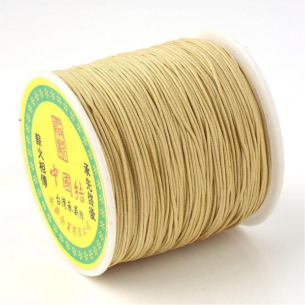 

PandaHall Braided Nylon Thread, Chinese Knotting Cord Beading Cord for Beading Jewelry Making, Dark Khaki, 0.8mm, about 100yards/roll Nylon..., Yellow