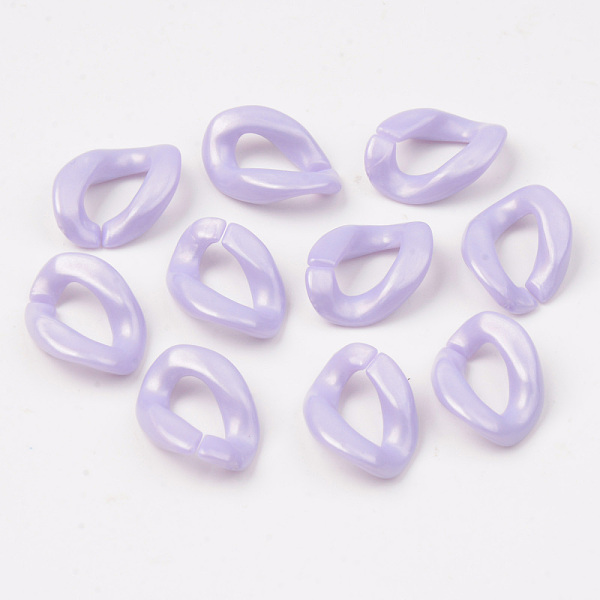

PandaHall Opaque Acrylic Linking Rings, Quick Link Connectors, For Jewelry Curb Chains Making, Twist, Lilac, 18.5x13.5x4mm, Inner Diameter..., Purple