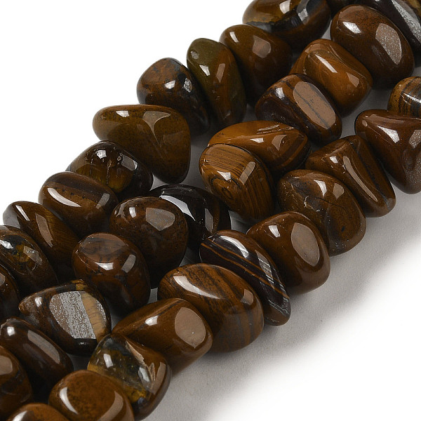 

PandaHall Natura Tiger Iron Beads Strands, Nuggets, Tumbled Stone, 6.5~12.5x3~8.5x6~12mm, Hole: 0.8mm, about 75~78pcs/strand, 15.63'~16.06''...
