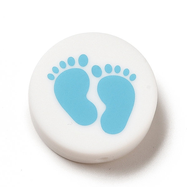 

PandaHall Food Grade Eco-Friendly Silicone Focal Beads, Chewing Beads For Teethers, DIY Nursing Necklaces Making, White Flat Round...