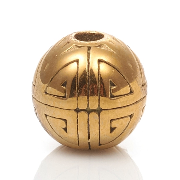 

PandaHall 316 Surgical Stainless Steel Beads, Round, Golden, 9.5x9mm, Hole: 2mm 316 Surgical Stainless Steel Round