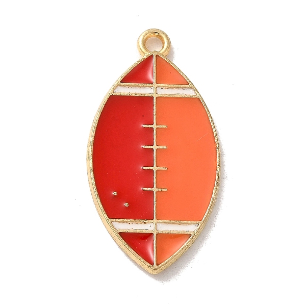 

PandaHall Alloy Enamel Pendants, Golden, Rugby, 30x15x1.5mm, Hole: 1.6mm Alloy+Enamel Rugby