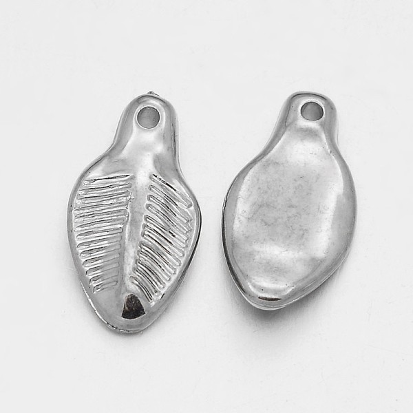 

PandaHall CCB Plastic Leaf Pendants, Platinum, 22x12x3mm, Hole: 1mm Plastic Leaf