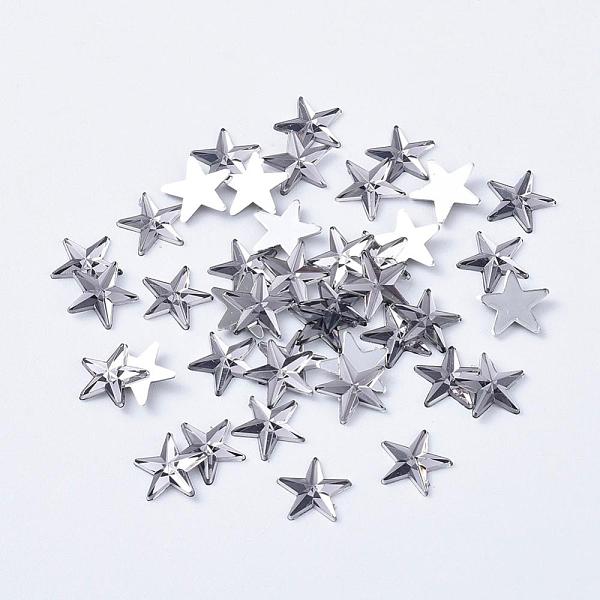 

PandaHall Acrylic Rhinestone Flat Back Cabochons, Back Plated, Faceted, Star, Black, 10x1.5mm Acrylic Rhinestone Star Black