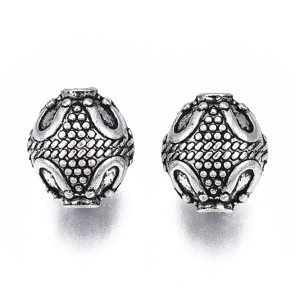 

PandaHall Tibetan Style Alloy Beads, Cadmium Free & Lead Free, Round, Antique Silver, 11.5x10mm, Hole: 1.6mm, about 320pcs/1000g Alloy Round