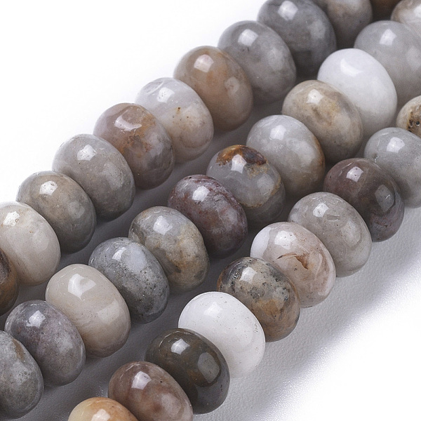 

PandaHall Natural Gobi Agate Beads Strands, Rondelle, 6x4mm, Hole: 0.6mm, about 95pcs/strand, 14.96 inch(38cm) Gobi Agate Rondelle