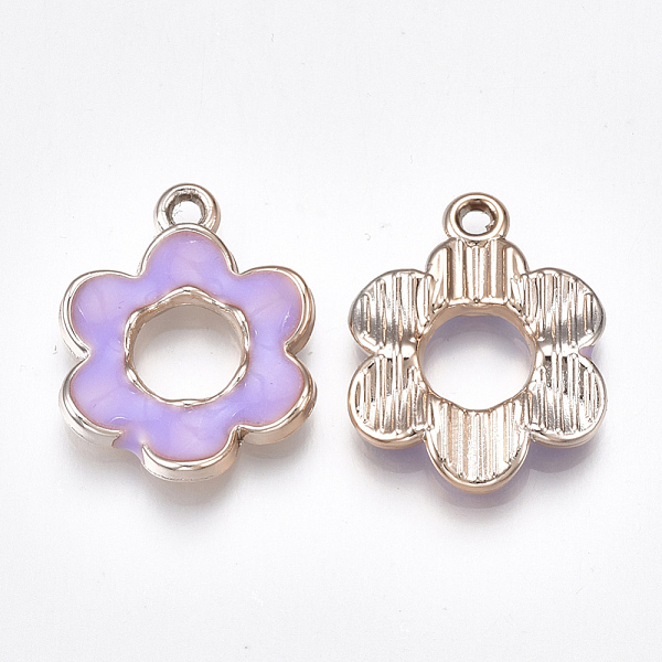 

PandaHall UV Plating Acrylic Pendants, with Enamel, Flower, Mixed Color, Light Gold, 25x19x3mm, Hole: 2mm Acrylic Flower Multicolor