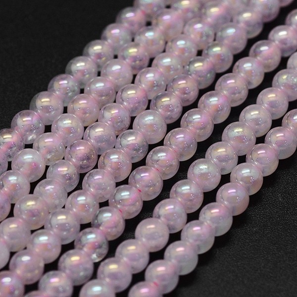 Electroplated Natural Rose Quartz Beads Strands