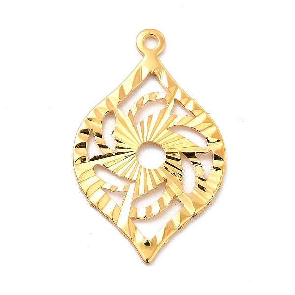 

PandaHall Rack Plating Brass Pendants, Long-Lasting Plated, Eye Charm, Golden, 25x15.5x1mm, Hole: 1.2mm Brass Eye