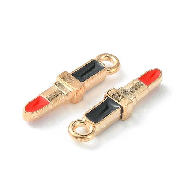 

PandaHall Alloy Enamel Pendants, Lipstick Charm, Golden, Black, 18.5x4.5x3mm, Hole: 1.8mm Alloy+Enamel Others Black