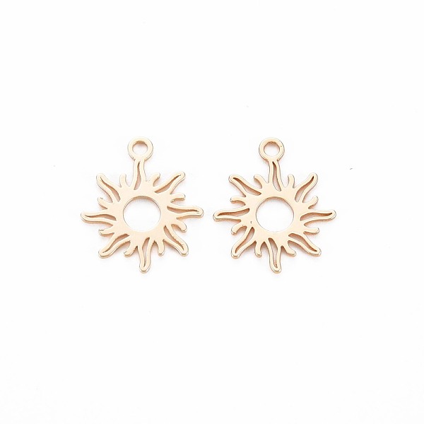 

PandaHall Brass Charms, Nickel Free, Sun, Real 18K Gold Plated, 15x13x0.5mm, Hole: 1.4mm Brass Sun
