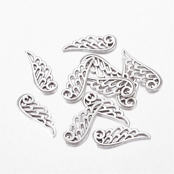 

PandaHall Tibetan Style Alloy Pendants, Wing, Antique Silver, Lead Free & Cadmium Free, 24x9.5x1.5mm, Hole: 1.5mm Alloy Wing