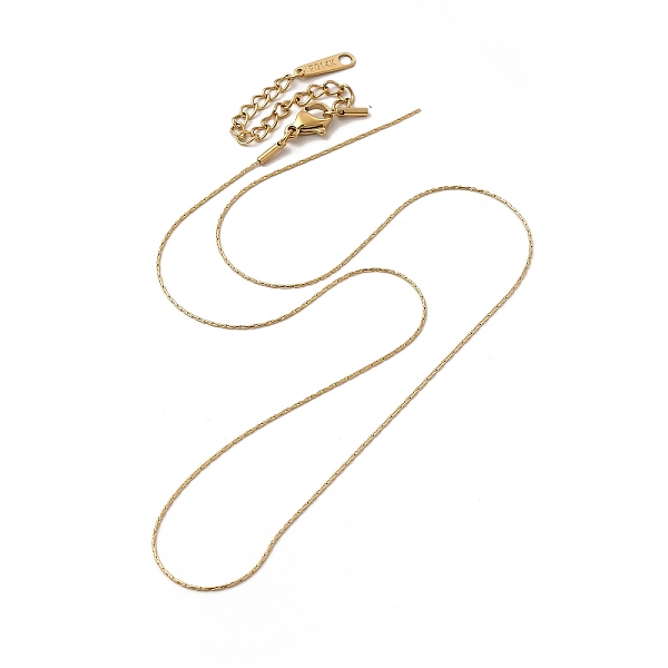 

PandaHall 304 Stainless Steel Cardano Chain Necklaces, with Chain Extender & Lobster Claw Clasp, Real 14K Gold Plated, 16-1/8 inch(41cm)...