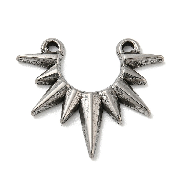 

PandaHall 304 Stainless Steel Pendants, Sun Charms, 2-Loop, Antique Silver, 19x21.5x2mm, Hole: 1.4mm 304 Stainless Steel Sun
