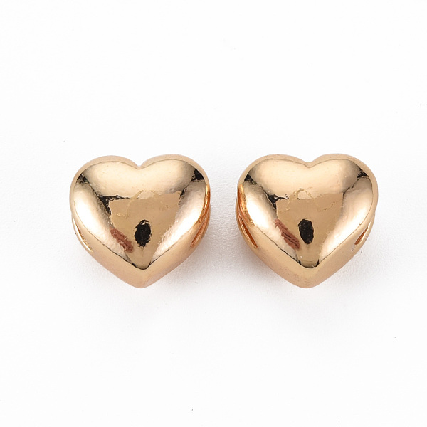 

PandaHall Brass Beads, Nickel Free, Heart, Real 18K Gold Plated, 10x11x8mm, Hole: 5x2mm Brass Heart