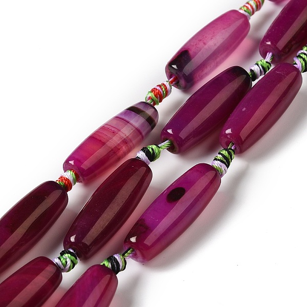 

PandaHall Natural Agate Beads Strands, Dyed & Heated, Rice, Old Rose, 29.5~34x9.5~13.5mm, Hole: 2.5mm, about 10pcs/strand, 16''(41cm)...