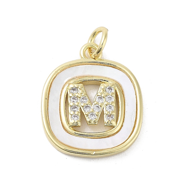 

PandaHall Rack Plating Brass Micro Pave Clear Cubic Zirconia Pendants, with Shell, Cadmium Free & Lead Free, Long-Lasting Plated, Real 18K...