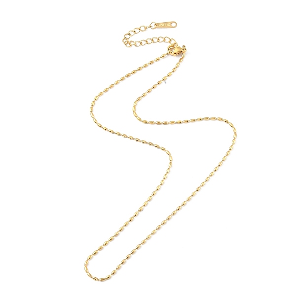

PandaHall Ion Plating(IP) 304 Stainless Steel Oval Ball Chain Necklace for Men Women, Real 14K Gold Plated, 16.02 inch(40.7cm) 304 Stainless...