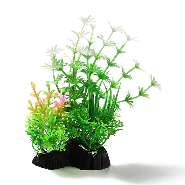 

PandaHall Plastic Artificial Aquatic Plants Decor, for Fish Tank, Aquarium, Green, 75x50x130mm Plastic Others Green