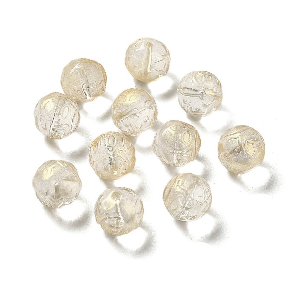 

PandaHall Transparent Glass Beads, Gradient Color, Round, Light Khaki, 12.5x12mm, Hole: 1.4mm Glass Round