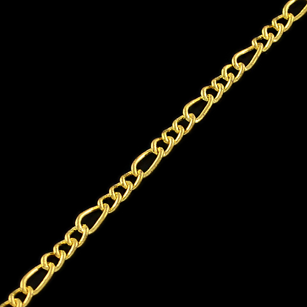 

PandaHall Iron Figaro Chains, with Spool, Soldered, Golden, 5.3x2.6x0.6mm, about 328.08 Feet(100m)/roll Iron