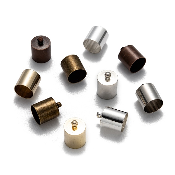 

PandaHall Brass Cord Ends, End Caps, Mixed Color, 14x10mm, Hole: 1mm, Inner Diameter: 9mm Brass Multicolor