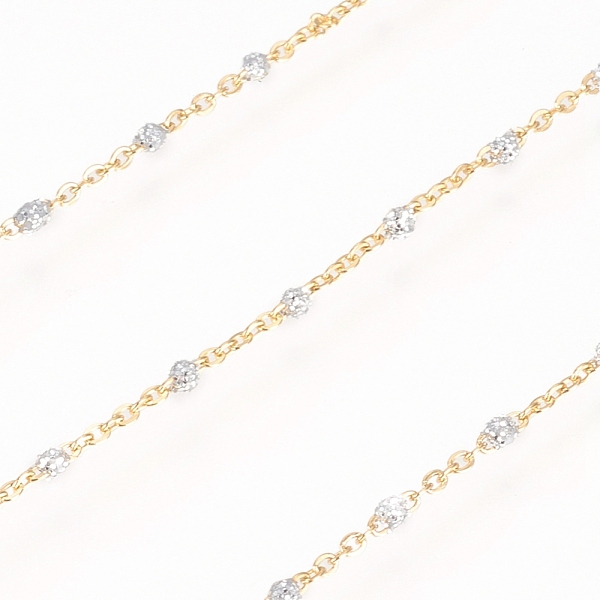 

PandaHall 304 Stainless Steel Handmade Beaded Chain, Cable Chains, with Enamel and Glitter Powder, Long-Lasting Plated, Soldered, with Spool..., Gray