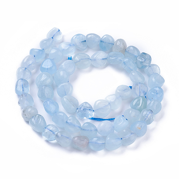 

PandaHall Natural Aquamarine Beads Strands, Tumbled Stone, Nuggets, 6~9x7~8mm, Hole: 1mm, about 54~55pcs/strand, 15.4 inch(39cm) Aquamarine...